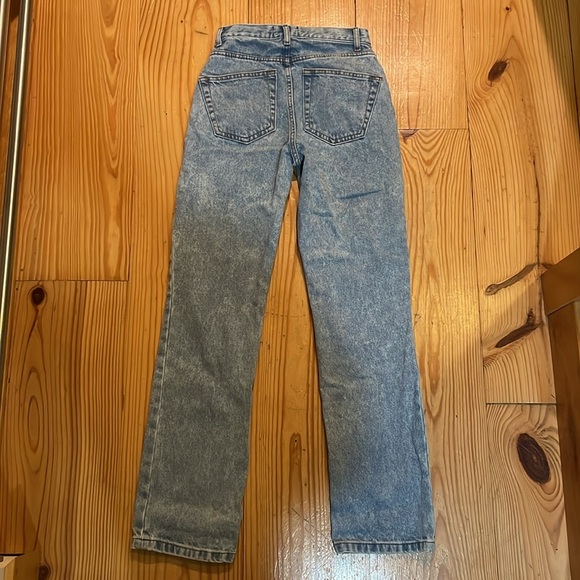ASOS design 90s straight jean vintage lightwash size 24 100% cotton rigid denim - Picture 5 of 6